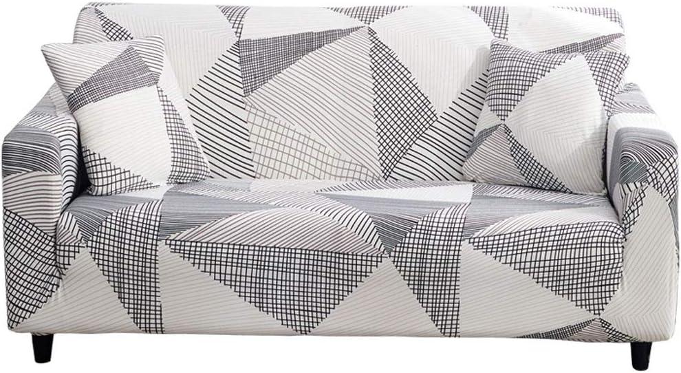 HOOBUY Printed Sofa Cover Stretch Couch Covers Sofa Slipcovers for 2 Cushion Couch and Loveseat with Two Free Pillow Case (2 Seater/ Loveseat)