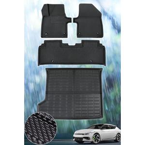 for KIA EV6 Floor Mats 2024 2023 2022 All Weather Rubber for KIA EV6 Floor Mats Cargo Liner 2024 2023 2022 for EV6 mats for EV6 Accessories 2024 2023 2022