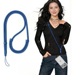 saxsion Adjustable Phone Lanyard with Fishing Line Core, 360° Swivel Crossbody & Neck Strap for Camera, walkie talkie