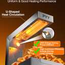 PYY French Fry Warmer - Commercial Food Heat Lamp Food Warmer Light 122F Free-Standing Warming Fry Dump Station Countertop Fries Warmer Commercial Food Warmer for Chips Churros Buffet Restaurant