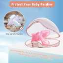 Smlpuame Pacifier Case,3 Pack BPA Free Pacifier Holder Case,Transparent Container Box for Baby Binky（Not Included),Essential Pacifier Accessories,Alway Keep Paci Clean,Easy to Clean(Pink)