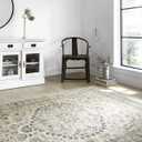 Loloi II Teagan Collection TEA-01 Natural/Lt. Grey 2'-8" x 4', .25" Thick, Accent Rug, Soft, Durable, Neutral, Woven, Low Pile, Non-Shedding, Easy Clean, Living Room Rug