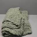 Amlie Home Chunky Knit Throw Blanket for Couch, Soft Chenille Crochet Blanket for Children, 40"x50", Sage Green