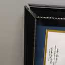 GraduationMall 11x17 Black Diploma Frame with Tassel Holder for 8.5x11 Certificate Document,Real Glass, Navy over Gold Mat