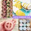 Moukiween Big Round Silicone Soap Molds, 3 Inch Cylinder Silicone Mold for Loofah Soap Making, Shower Steamer, Bath Bombs, Lotion Bars (Set of 2)