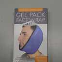 LotFancy Face Ice Pack Wrap for TMJ, Wisdom Teeth, with 4 Reusable Hot Cold Therapy Gel Packs, Pain Relief for Head, Oral and Facial Surgery, Dental Implants, Blue (One Size Fits Most)