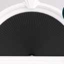 Arch Window Shades Half Circle Blackout Cellular Shades Cordless No Drill Blinds for Windows Half Moon Honeycomb Fabric No Tools Room Darkening Shades Easy Install (1PCS Black 72" W X 36" H)