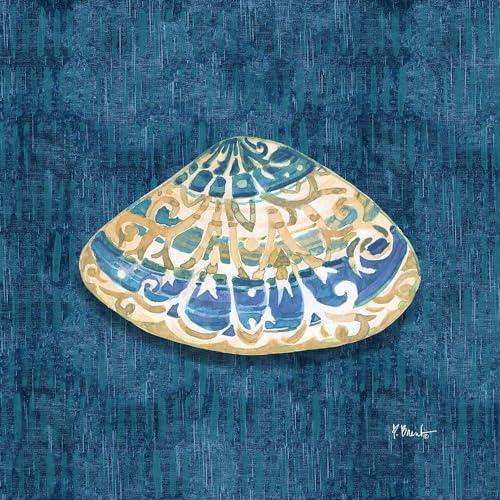 Embellished Shells IV - Blue Poster Print - Paul Brent (12×12)