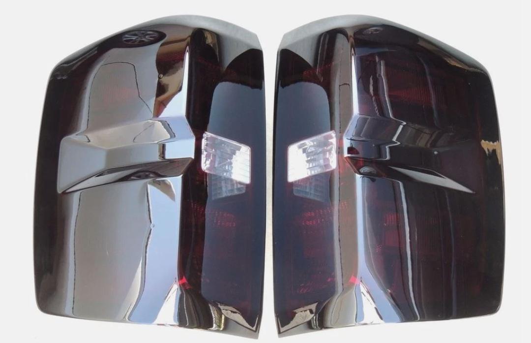 Silverado Smoked Tail Lights OE tinted CUSTOM Black Factory non led 14-18