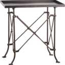 Creative Co-Op Vintage Rectangular Metal Side Table with Claw Sole Feet, Antique Bronze, Medium Rectangle