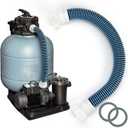 24inch 1 1/2" Pool Sand Filter Pump Hose For Above Ground Pool 2ft 1.5 Inch Eva Pool Sand Pump Replacement Hose For Saltwater Systems And Sand Filters (Blue)