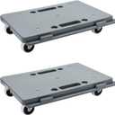 Nellyke Furniture Dolly, 2 Pack Small Flat Moving Dolly, Furniture Movers with 4 Wheels, 500Lbs Capacity, Connectable and Portable Dollies for Heavy Appliance, Gray