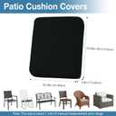 hyha Waterproof Outdoor Cushion Covers for Patio Furniture, Stretch Patio Chair Cushion Slipcovers, Coated UV Resistant Replacement Seat Covers, Solid Color (Black, 8PC)