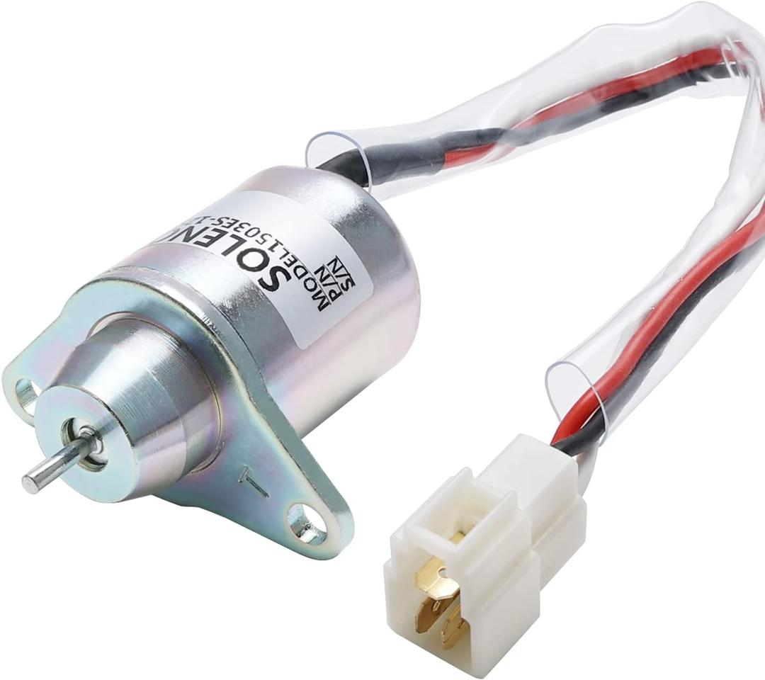 MaySpare Fuel Shut Off Solenoid 1503ES-12S5SUC5S SA-4562T Woodward 4TNV94L-SFN Parts for Yanmar 119653-77950 119285-77950 12VDC