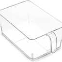 BINO | Clear Storage Organizer | THE HOLDER COLLECTION | Clear Containers for Organizing with Built-in Handles | Pantry Organization and Storage | Fridge Organizer | Smart Storage Bin Cabinet | Large