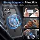 Magnetic for iPhone 13/14 Case,[Screen Protector] [Compatible with MagSafe][Military Grade Drop Protection][Heavy Duty Protection][Shockproof] 2-Layer Durable Bumper Phone Case 6.1"-Black
