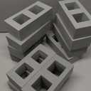 Deekin 20 Pcs Foam Brick Building Blocks for Kids Thick Blocks Foam Large Fake Brick Construction Toy for Stacking Construction, 8 x 4 x 2.4 in (Square Holes)