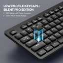 TECKNET Wired Keyboard,Silent USB Keyboard for Office,Spill-Resistant,Slim Full-Size Membrane Layout,Plug and Play for PC/Laptop/Mac-No Backlit
