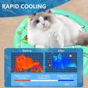 Thickened Sensory Water Playmat for Cats Dogs,Water Summer Cat Cooling Mat for Bored Pet, Cat Toys Water Sensory Playmat for Indoor Cats Playing Sleeping (Round,Happy Summer(100cm/39.3in))