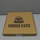 Pink Round Charger Plates,13 Inch Metallic Chargers for Dinner Plates, Gold Bead Rim Plastic Chargers For Dining, Wedding, Party, Shower. 6 Pack Decorative Holiday Tabletop Decor