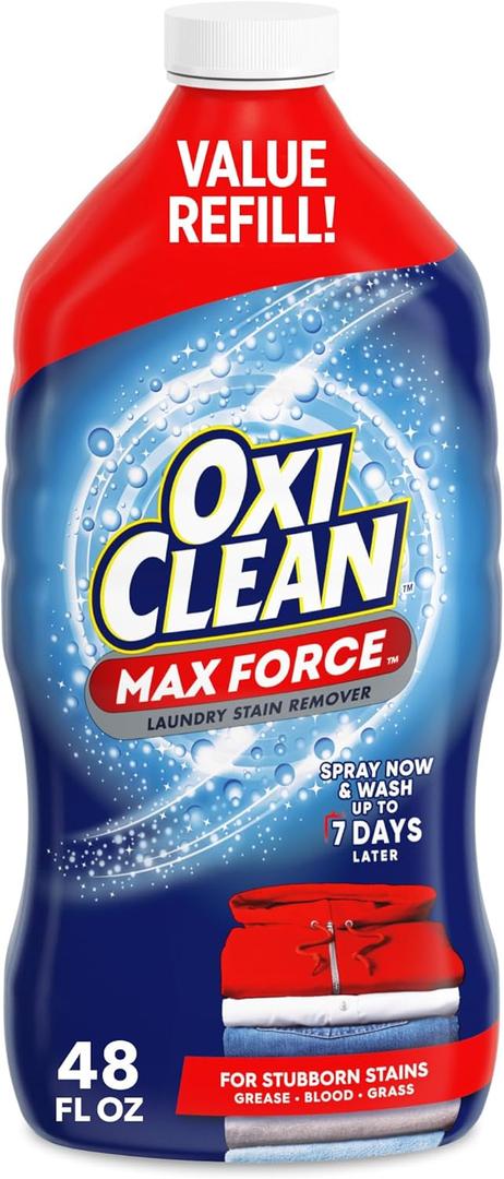 OxiClean Max Force Laundry Stain Remover Spray Refill, 48 fl oz
