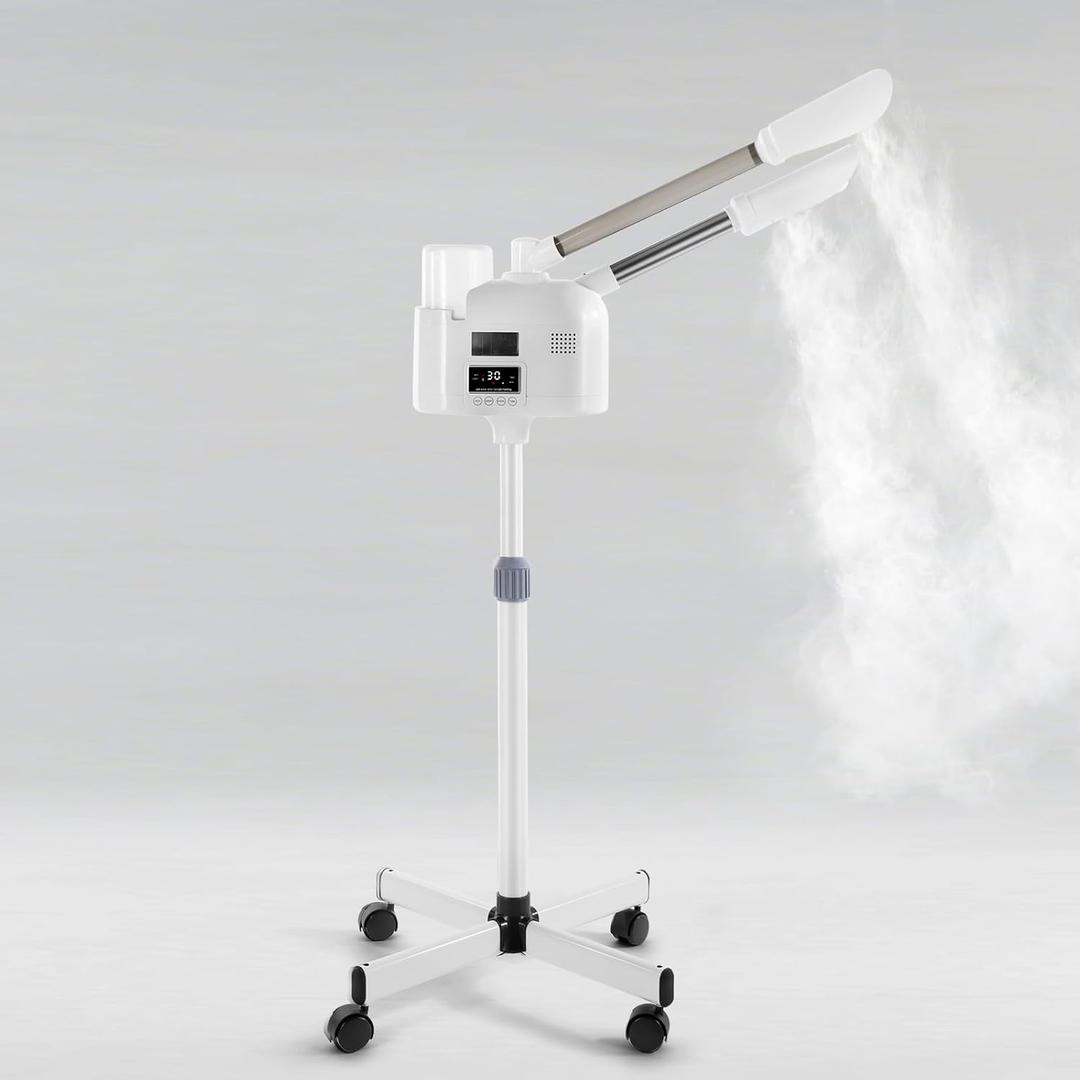 Artist hand Facial Steamer Professional 2 in 1 Hot and Cold Facial Steamer for Esthetician, Face Steamer for Facial Deep Cleansing, Fast Heating Moisturizing for Beauty Salon Spa Home Use, Size: White Hot & Cold