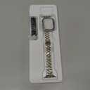 Slim Watch Band Compatible with Apple Watch 41mm 45mm 42mm 44mm 40mm 38mm Metal Stainless Steel Watchband Suitable for iWatch 11/10/9/8/7/6/5/4/3/2/1/SE Series Women Luxury Strap (Silver and Gold)