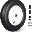GICOOL Wheelbarrow Rubber Tire, 14-inch Pneumatic Wheel, 3"-6" Centered Hub, 5/8" & 3/4" Ball Bearings, Replacement 4.80/4.00-8, 3.50/2.50-8, 4.00-6, 4.00-8 Wheelbarrow Wheels