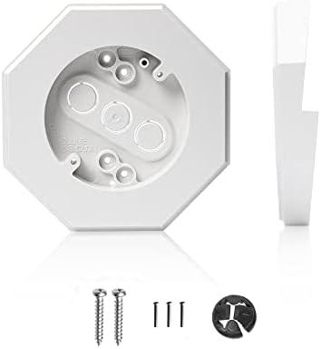 Vinyl Siding Light Mounting Block with Built-in Electrical Box, 8141 Vinyl Electrical Mounting Block for Outdoor Light, Ideal for 1/2" Lap Siding – White(1 Pack)