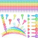 24 Pcs Round Stacking Crayons for Kids Set of 24, Each Has 7 Colors Rainbow Stacking Crayons Rainbow Party Favor Funny DIY Painting Pencils for School Office Birthday Party Gift Teacher Supply