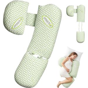 Pregnancy Pillow 3-in-1 Adjustable Support for Belly, Back and Leg, One Size