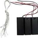 Flever DIY House Accessory for Dollhouse Miniature-3 PCS of AAA Battery Packs with 6 PCS of Light Wires