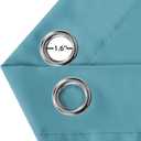 Turquoize Aqua Blackout Curtains for Bedroom 54 Inch Length 2 Panels Grommet Curtains for Living Room Energy Saving Window Treatment Panels for Bedroom Thermal Insulated Drapes, 42W x 54L, Aqua