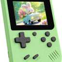 Retro Gaming Console, Built-in 400 Classic Retro Game Console, 3.0 Inch IPS Screen Retro Handheld Game Console, 1020mAh Rechargeable Battery, Portable Arcade Video Gaming Console (Green)