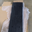 Pyle Car Vehicle Curbside Driveway Ramp - 4ft Heavy Duty Rubber Threshold Bridge Tracks Curb Ramps, 2 Pieces Set (for Car, Truck, Scooter, Bike, Motorcycle, Wheelchair Mobility), Black