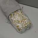 80Pcs Gold Pearl Napkin Rings, Napkin Ring Holder Serviette Buckles Included Storage Bag for Dinners, Home Party, Wedding, Table Decor and Daily Use