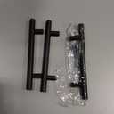 JOY DECOR 3 Pack Cabinet Handles, Black Cabinet Pulls, 4 in Hole Center Kitchen Hardware, Stainless Steel T Bar Handles for Dresser Drawers