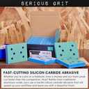 3" x 4" Foam Abrasive 220-240 Finish Sanding Pads - Fits Surfprep, Uneeda Ekasand, & Mirka - 1/2" Thick Soft Foam Hook & Loop Sandpaper Pads for 3x4 Sanders - Made in USA - 10 Per Box