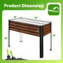 SnugNiture Raised Garden Bed with Legs, 48×18×32in Outdoor Metal Elevated Raised Planter Box for Backyard, Patio, Balcony