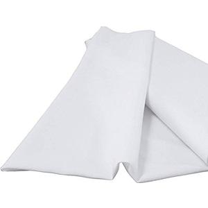 2 Wide Polyester Poplin Fabric by The Yard - Tablecloth, Backdrop, Party Decoration Etc, Fabric 6" × 10"  (White)