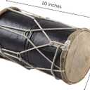 Small 10 x 6 Inch Compact Dholak Drum Set, Handmade Wood & Leather Classical Indian Hand Percussion Drums, World Musical Instruments Punjabi Tabla Dhol Dholki For Decor & Travel Gift For Music Lovers