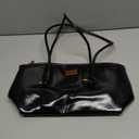 JANSBEN Small Shoulder Bag for Women - Vintage Leather Hobo Purse Trendy Handbag with Zipper and Bell Decoration (Black)