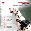 Tuff Pupper Fast Fit Harness for Extra Large Dogs | No Pull No Choke, Escape-Proof | Rugged Padded Breathable Vest | Traffic Control Handle | 3 Leash Clips | Reflective Trim | Easy On Off (XL, Grey)
