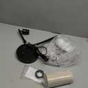 Tall Table Lamp with USB Port and Outlet, Dimmable Nightstand Bedside Lamps with Linen Lampshade, Desk Lamp for Bedroom, Living Room, Guest Room, Home Office, LED Bulb Included (A-Beige Shade& Black Base)