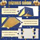 Gersoniel 24 Pcs 3D Graduation Card Bulk Set with Grad Cap Tassel 14.5 x 11 Inches Folding Congrats Cards - Congratulations Gift Card for High School College Nursing Kindergarten Graduates(Blue Gold)