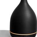 InnoGear Oil Diffuser, 300ML Ceramic Diffuser for Essential Oils Handcrafted Aromatherapy Diffuser Ultrasonic Cool Mist Humidifier with 4 Timers Waterless Auto Off for Room Office, Black (Large)