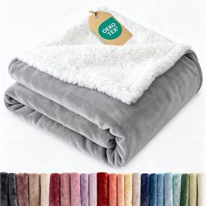Sherpa Fleece Blanket Queen Size - Reversible Sherpa Fleece Queen Blanket - Super Soft Double Sided for Bed, Sofa, Couch - Thick, Warm, Fuzzy & Plush - Luxurious Bedding for Winter - Grey, 90" x 90"