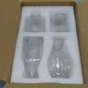 GLEAVI 4pcs Glass Flower Vases for Home Decoration Small Table Centerpiece Vases for Floral Arrangements and Sturdy Design for Office Restaurant and Present Use