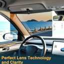 Veharvim Sun Visor Extender for Cars, Polarized Car Visor Extender Sun Blocker UV400, HD Adjustable Visor Extension, Clip on Sun Visor for Car, Universal, Glare, UV Protector