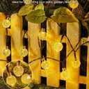 Solar String Lights Outdoor Waterproof, 2 Pack 60 LED 36.5 FT Each, Solar Powered Patio Lights with 8 Lighting Modes for Garden Yard Porch Wedding Party Decor (Warm White)